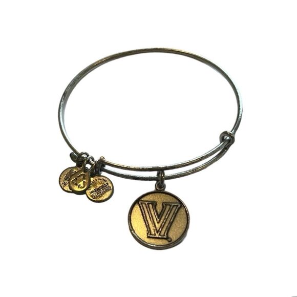 Alex and Ani Villanova University Silver Bangle Charm Bracelet - Picture 2 of 10